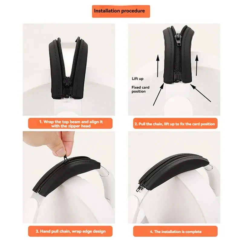 Well Made-Ear Pads For Anker Soundcore Space Q45/Life Q30 Q35 Headphone Silicone Protective Case Earmuff Headband Repair Parts A - view 2