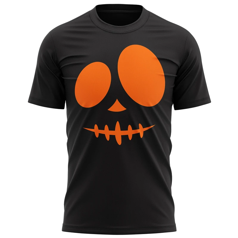 

Funny 3D Pumpkin Face Print T Shirt For Men Halloween Cosplay Clothing Casual O-neck Short Sleeve Tops Fashion Oversized T-shirt