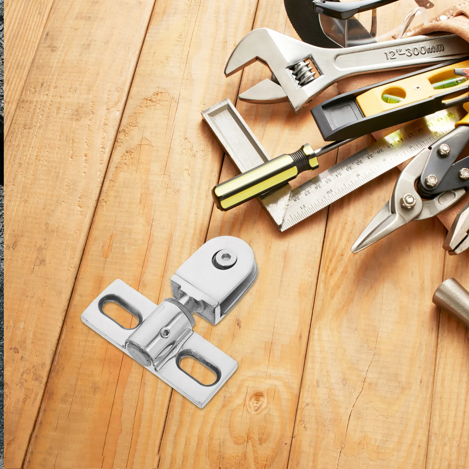 

1 Set Of Shower Door Pivot Hinge Heavy Duty Stainless Steel Glass Door Hinge Clamp Replacement For Bathroom Cabinet Glass Doors