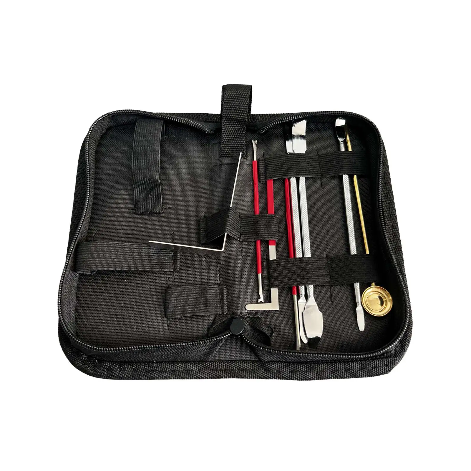 8Pcs Stainless Steel Repair Tool Kit with Carry Case Woodwind Instrument Maintanance Kit for Piccolo Clarinet Flute Oboe