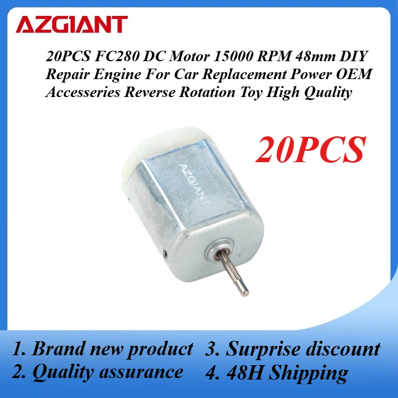 

20PCS FC280 DC Motor 15000RPM 48mm DIY Repair Engine For Car Replacement Power OEM Accesseries Reverse Rotation Toy High Quality