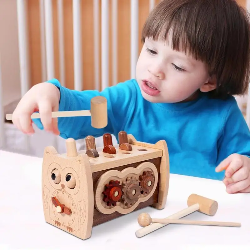 Hammering Pounding Toys Educational Children Pounding Toy Cartoon Cute Hitting Toys Funny Sensory Toy For Hand-Eye Coordination