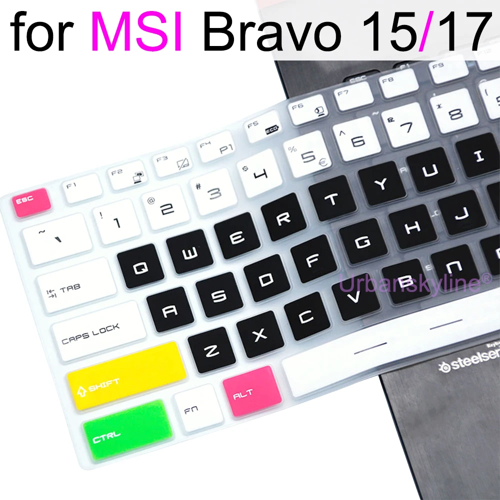 

Keyboard Cover for MSI Bravo 17 Bravo 15 D7V C7U C7V B5D B7E C7V A4D Silicon TPU Protector Skin Case 15.6 17.3 Inch