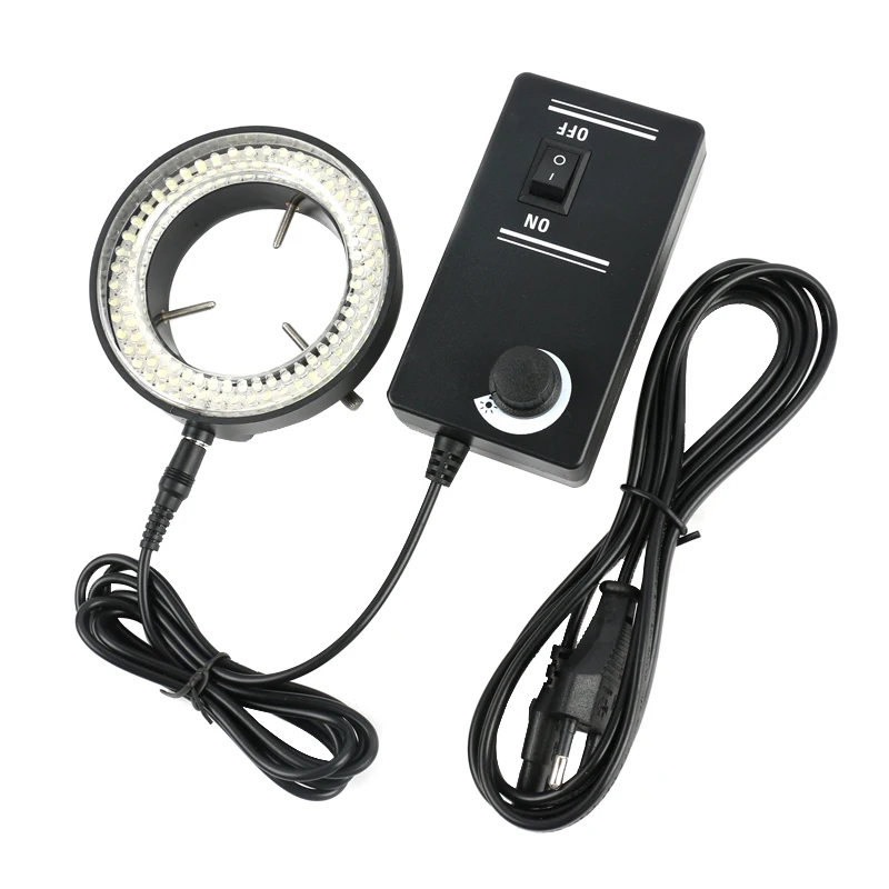 56 LED Adjustable Ring Light Illuminator Lamp 100-240V 6W For Stereo Microscope Digital Industrial Microscope Camera