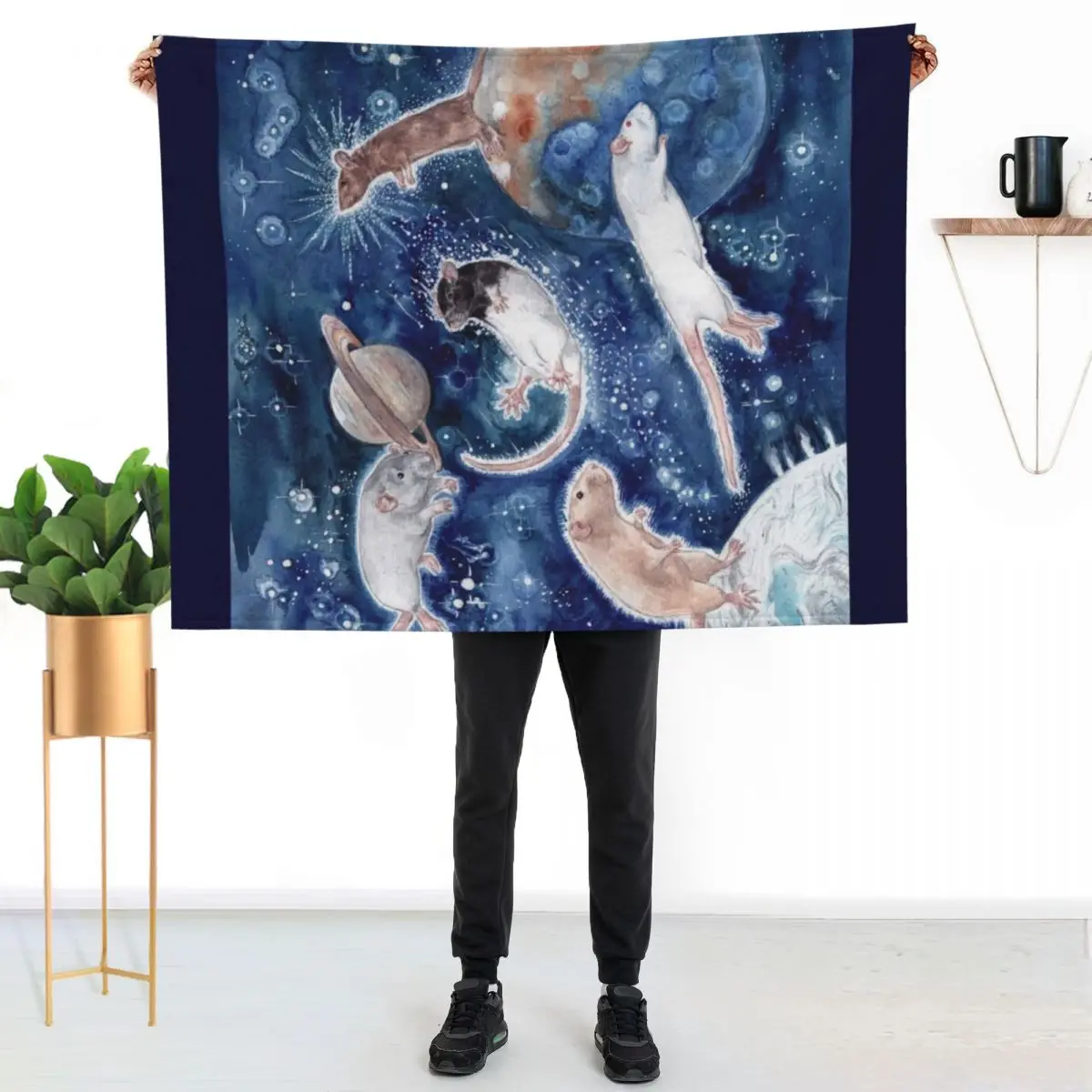 Rats are Stars Spelled Backwards Throw Blanket Reusable Durable Soft Blanket for All Seasons