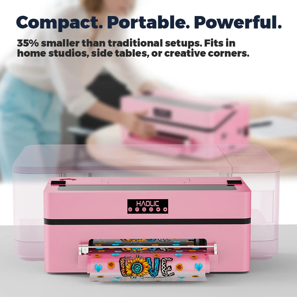 New Automatic DTF A3 13inch Heat Transfer Printer Epson Head Stainless Steel 720x1440dpi For T-Shirts-1 Year Warranty