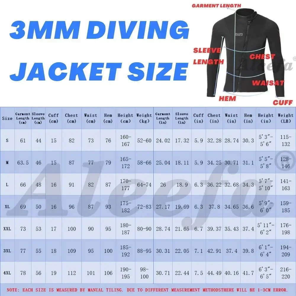 Diving Suit 3MM Men Wetsuit Neoprene Underwater Kitesurf Surf Surfing Spearfishing Jacket Pants Clothes Wet