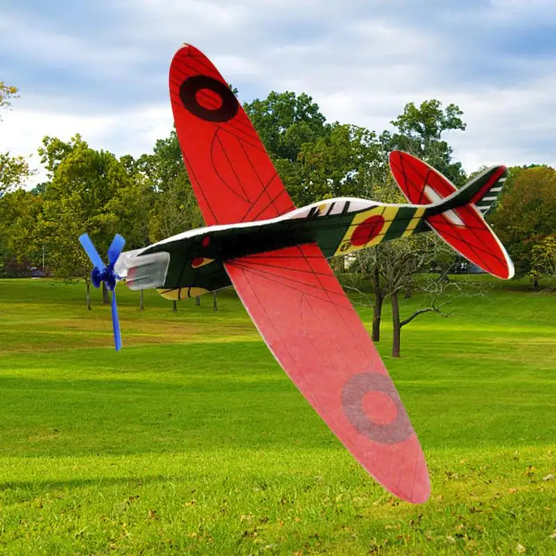 Assemblaggio di schiuma modello di aeroplano bambini sport all'aria aperta giocattoli educativi tiro a mano aerei alianti volanti regalo di compleanno per bambini