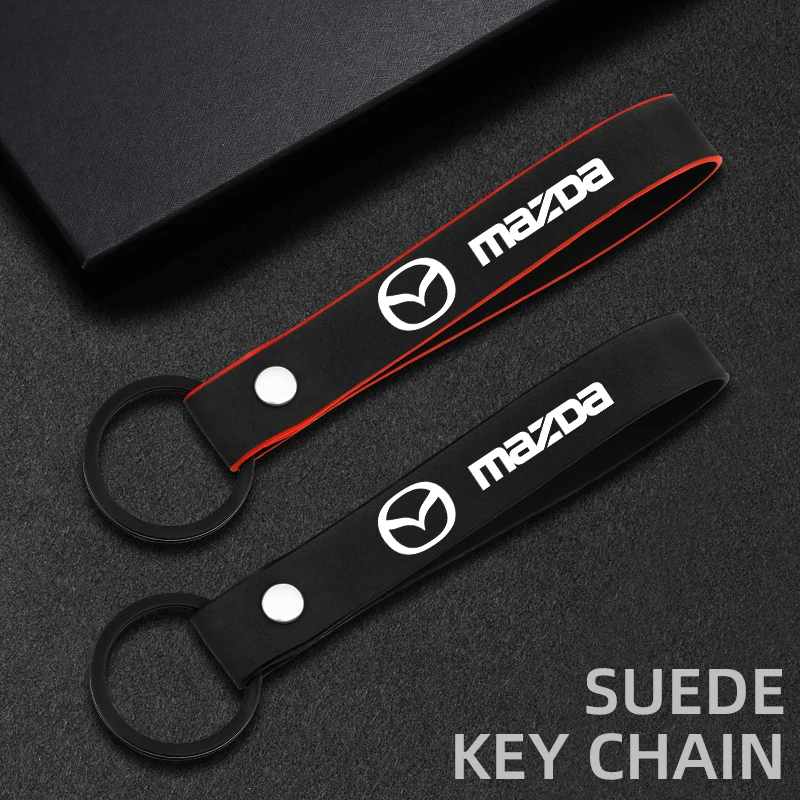 Car Tire Wheel Valve Caps with Suede Car Key Chain Ring Keychain For Mazda CX3 CX-5 CX5 CX7 CX9 MX5 Axela ATENZA Accessories