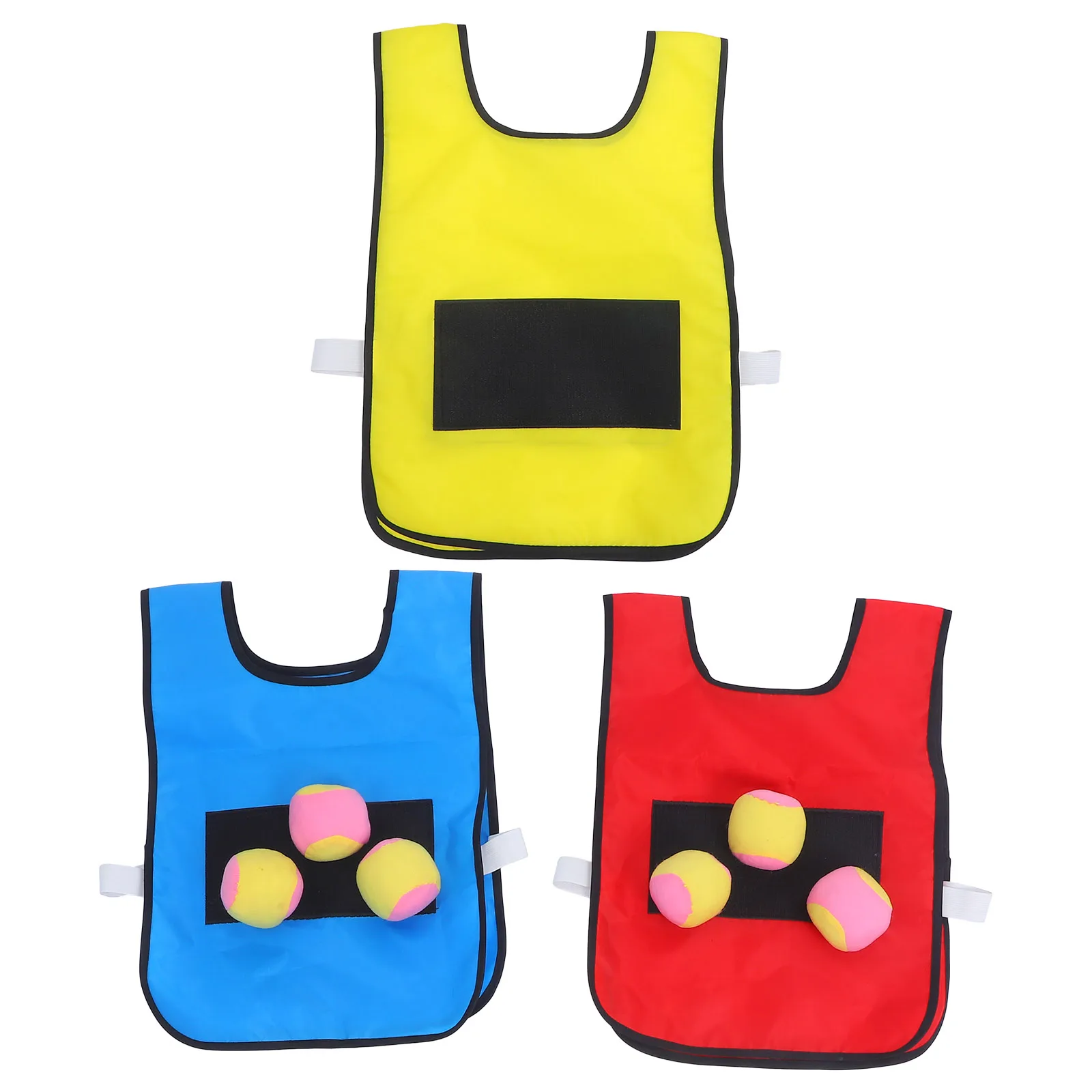 1 zestaw Lepkie Kamizelki Zabawki dla Dzieci Czerwony Żółty Niebieski Piłki Sportowe Zabawki na Imprezę na Zewnątrz Sprzęt do Gier Rekwizyty Materiał Materiałowy