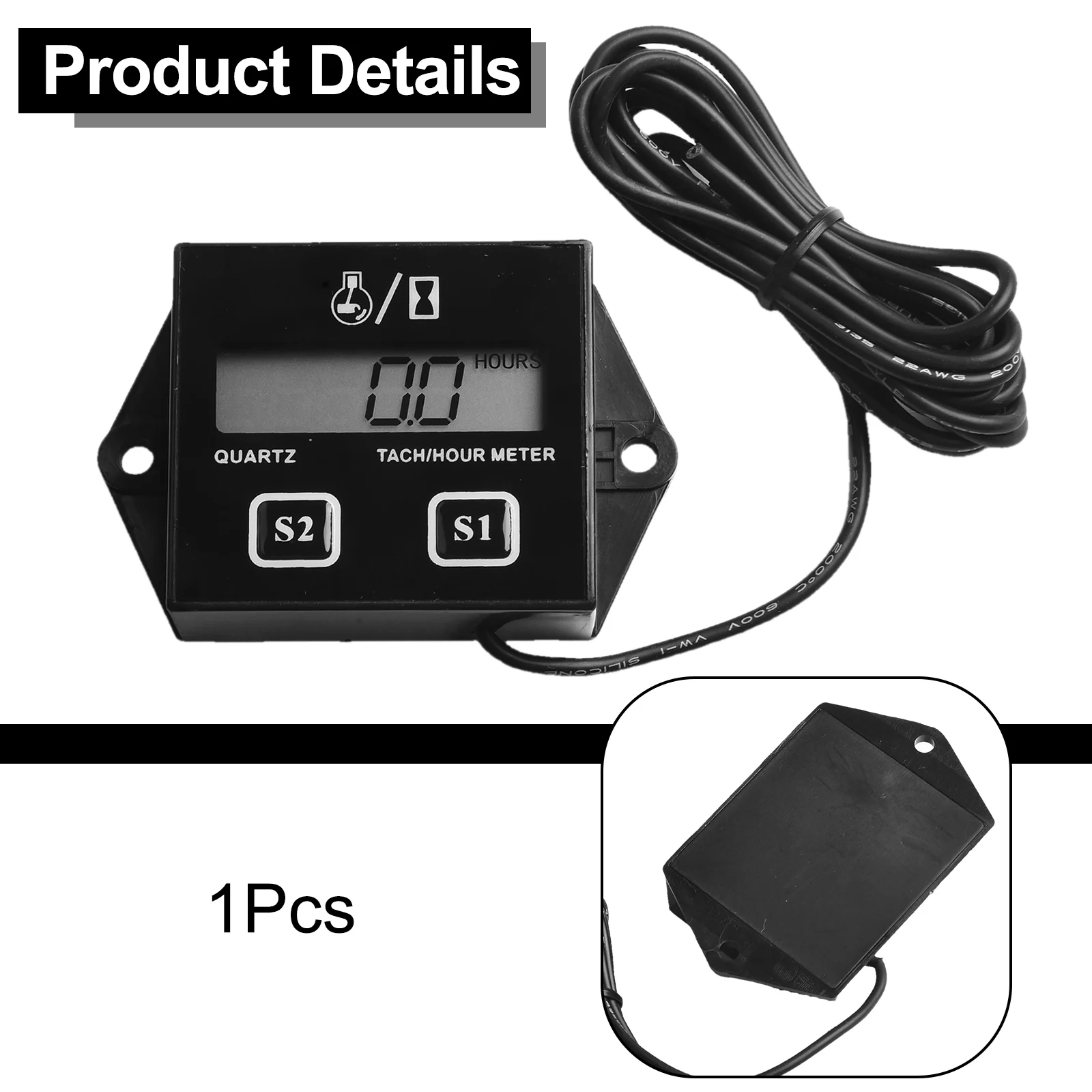Inductive Tachometer Featuring a Comprehensive Digital Hour Counter for Monitoring Engine Performance Over Time