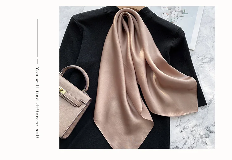 Mode echte Seide Schal Frauen Schals Wraps für Damen Halstuch Foulard Schals Pashmina weiblichen Schal Hijab Bandana – Detail 11