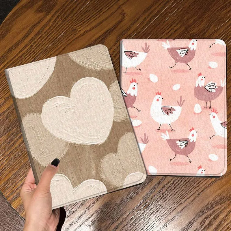 

Cartoon Heart Pattern Art Tablet Case For Samsung Galaxy Tab S7 S8 S9 S10 FE Lite Gift