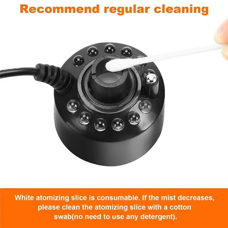 -نوفمبر بالموجات فوق الصوتية البخاخة ضباب صانع مستر مبيد نافورة الماء بركة حوض السمك آلة الضباب المرطب مع سبلاش الحرس