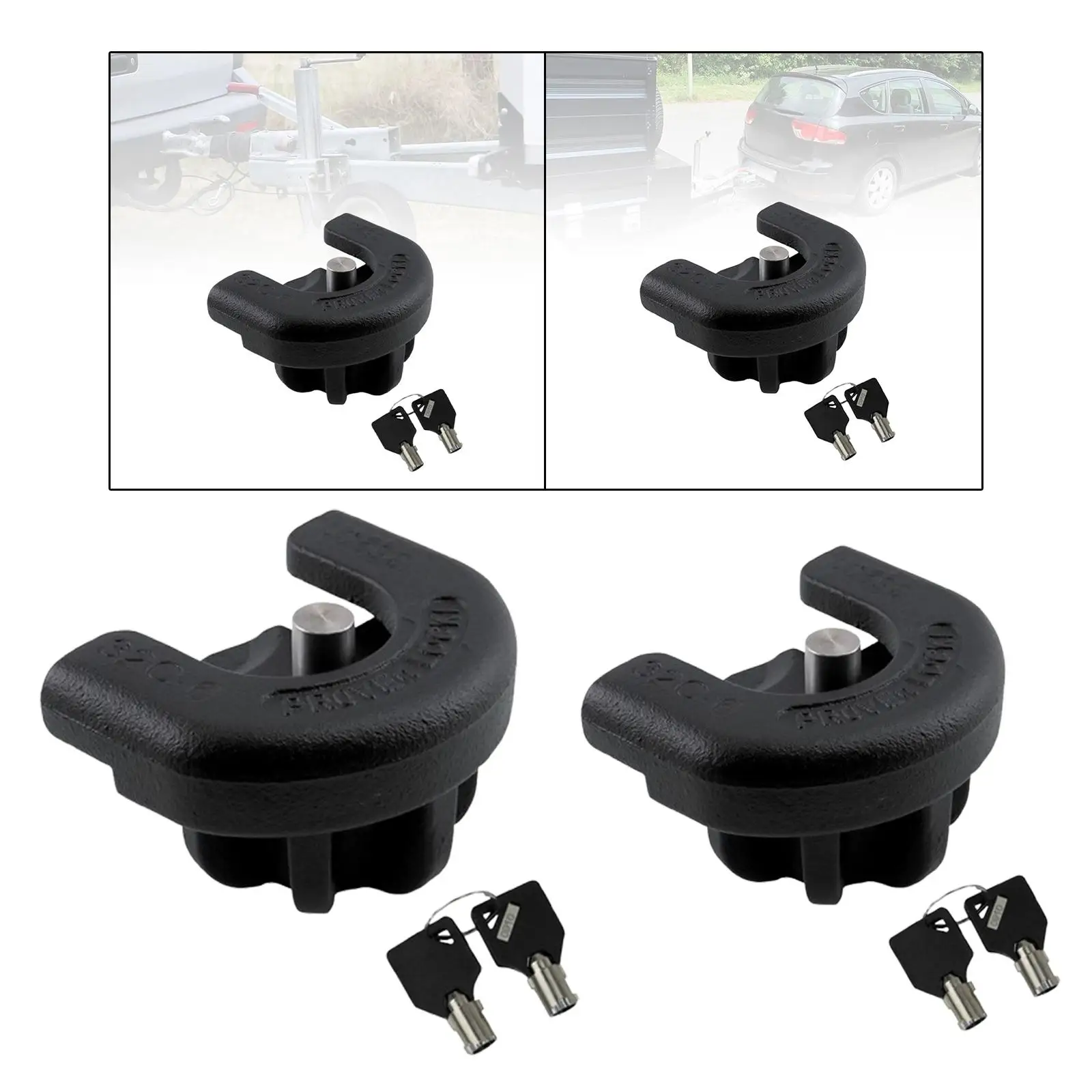 

Trailer Lock Coupling Lock for Boats Trucks 2-5/16inch/2inch Couplers