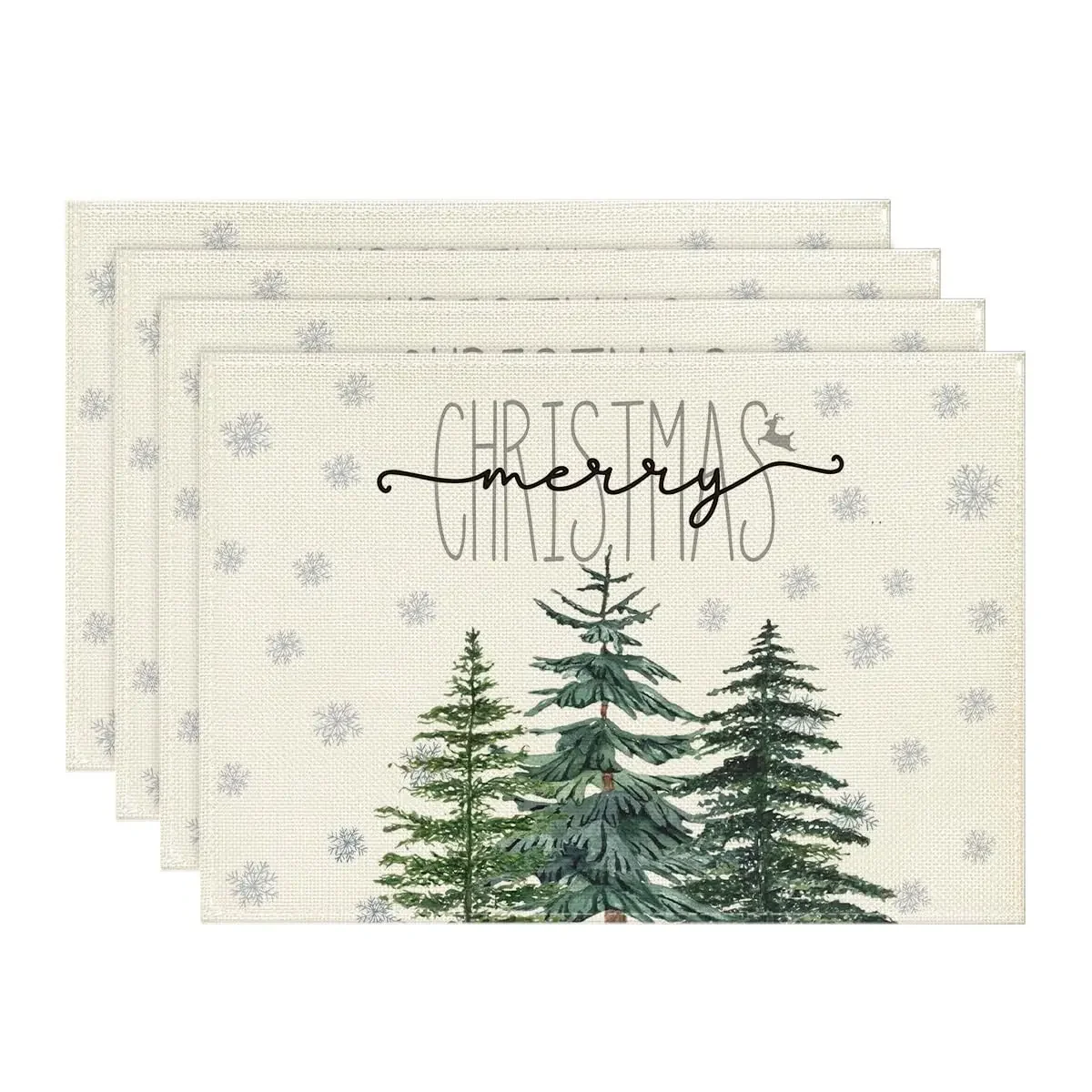 Pine Pine Tree Snowflake Merry Christmas Placemats Seasonal Winter Xmas Table Mats For Kitchen Dining Decor - Aliexpress Deal