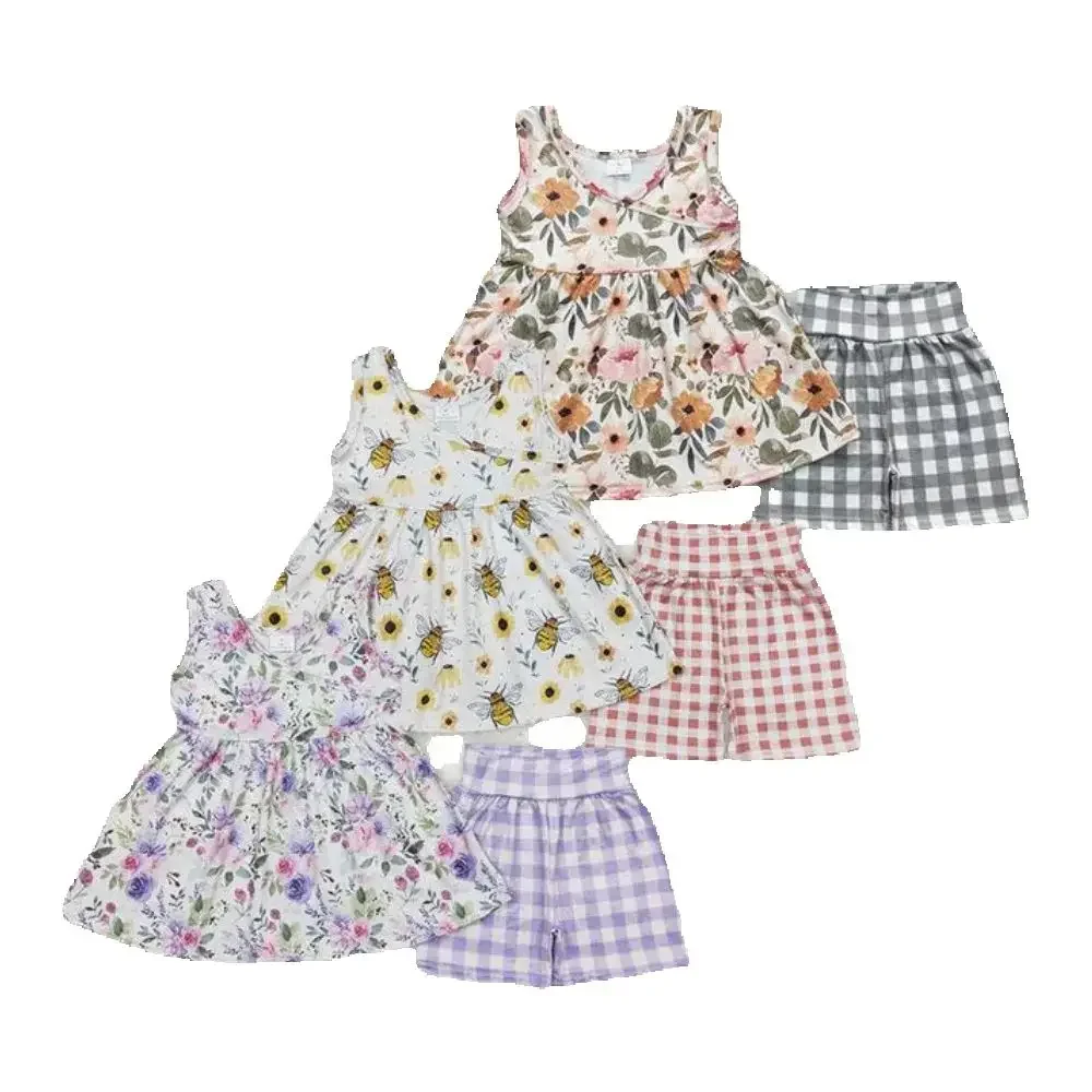 

Baby kids clothing Sibling summer girls Sibling Baby Girls Summer Tunic Top Shorts Clothes Sets