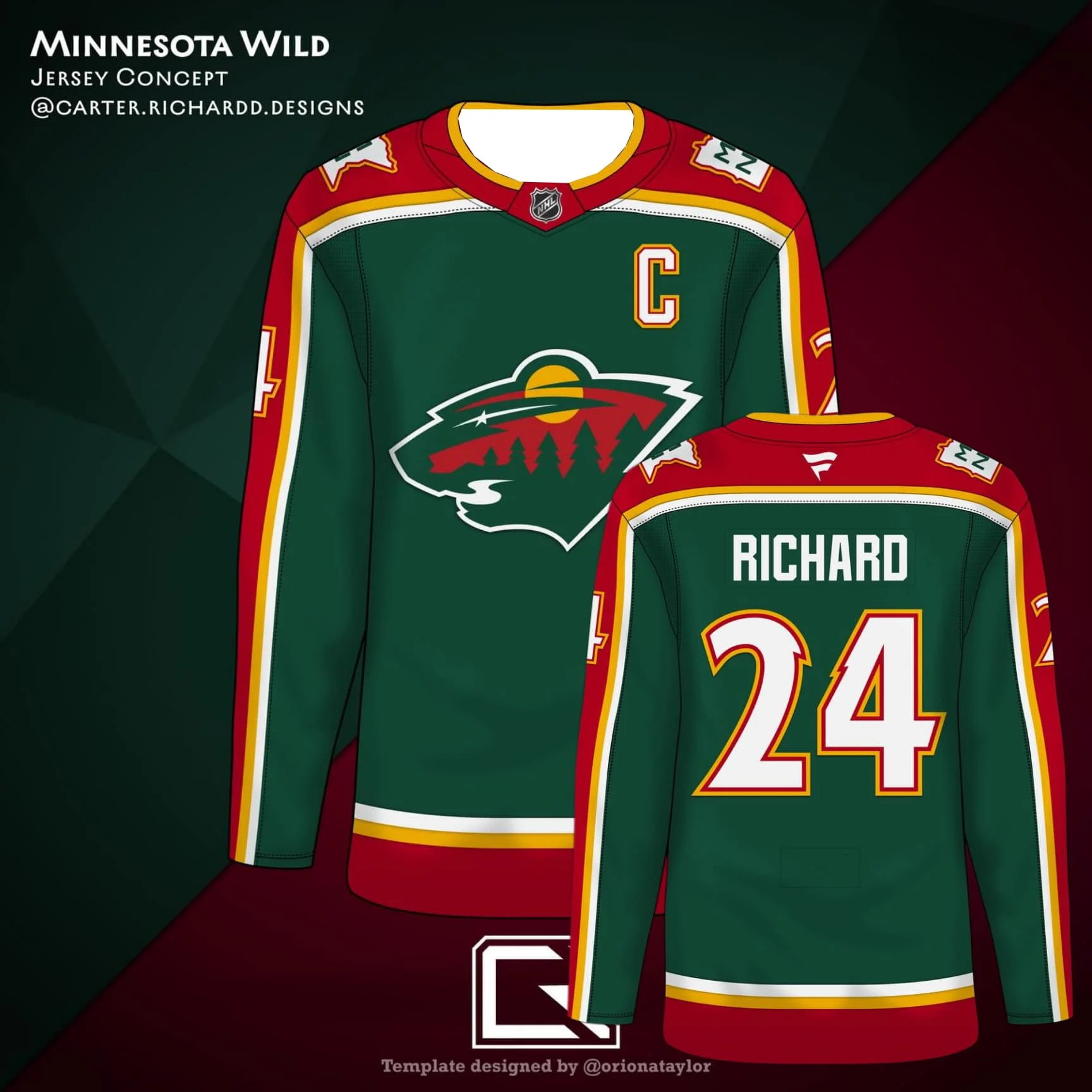 Jersey de Hockey sobre Hielo Personalizado de los Minnesota Wild 2026, Tejido Transpirable de Secado Rápido con Logotipo de la Marca Wilderness, Número 24