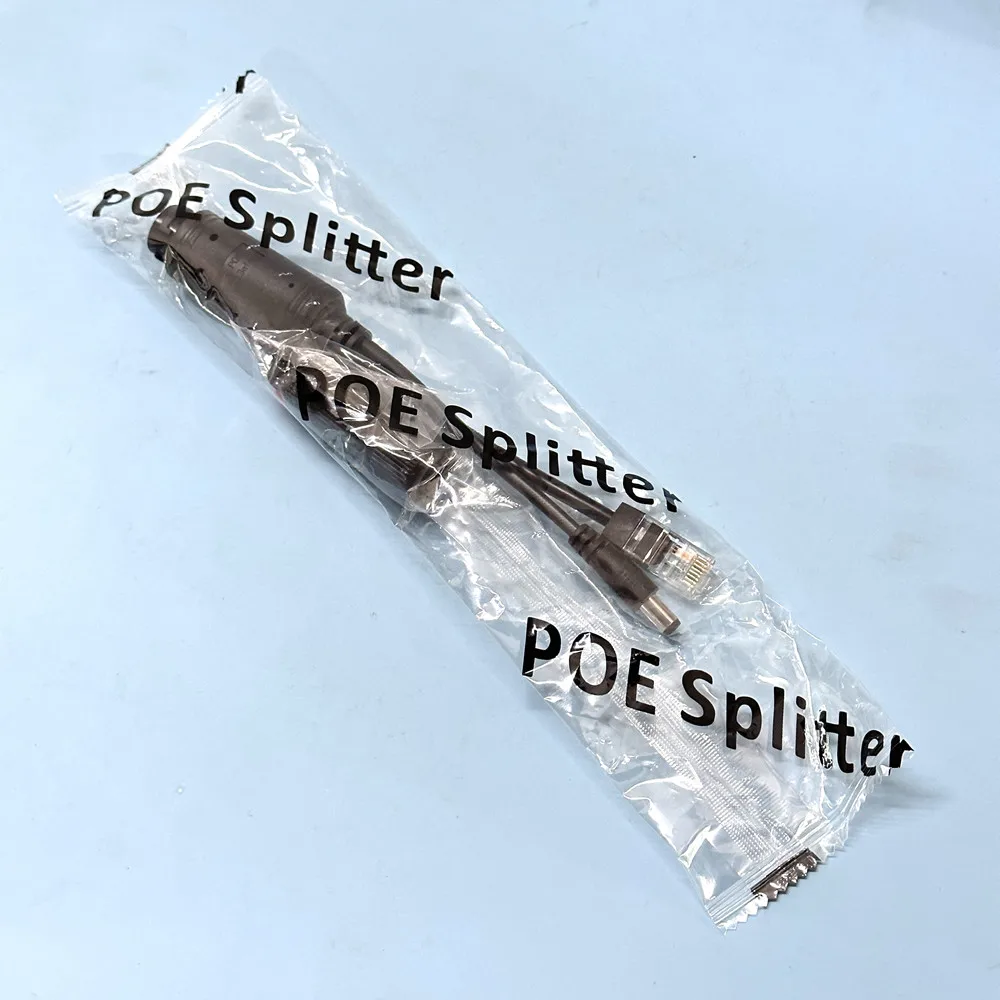 Waterproof POE Splitter Adapter Cable 48V to 12V Outdoor Standard Power Adapter Cable Supply Injector for IP Camera