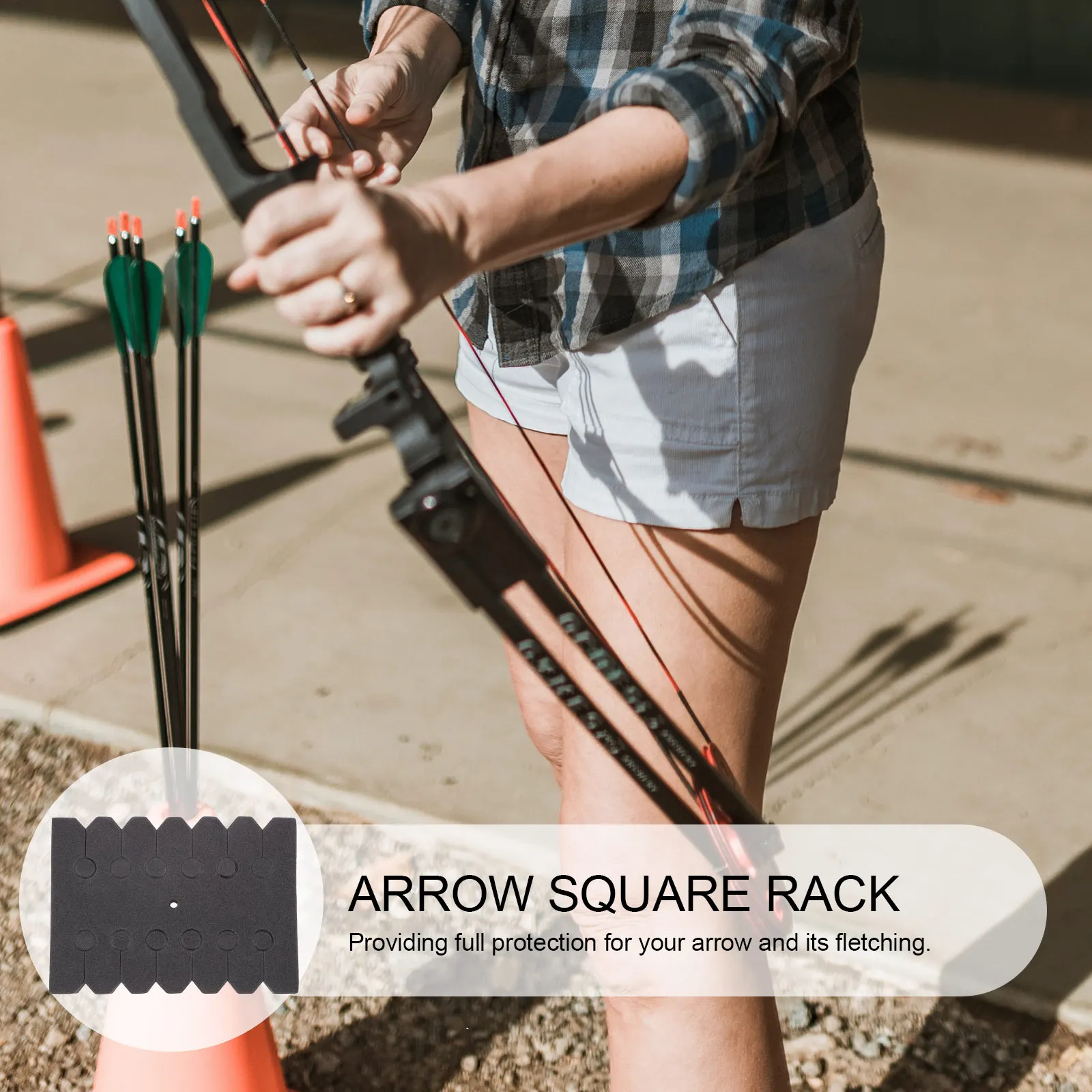 

7pcs Arrow Separator Sponge Mat Rack Holder for Bow EVA Accessories Durable Lightweight Square Shape Functional Archery