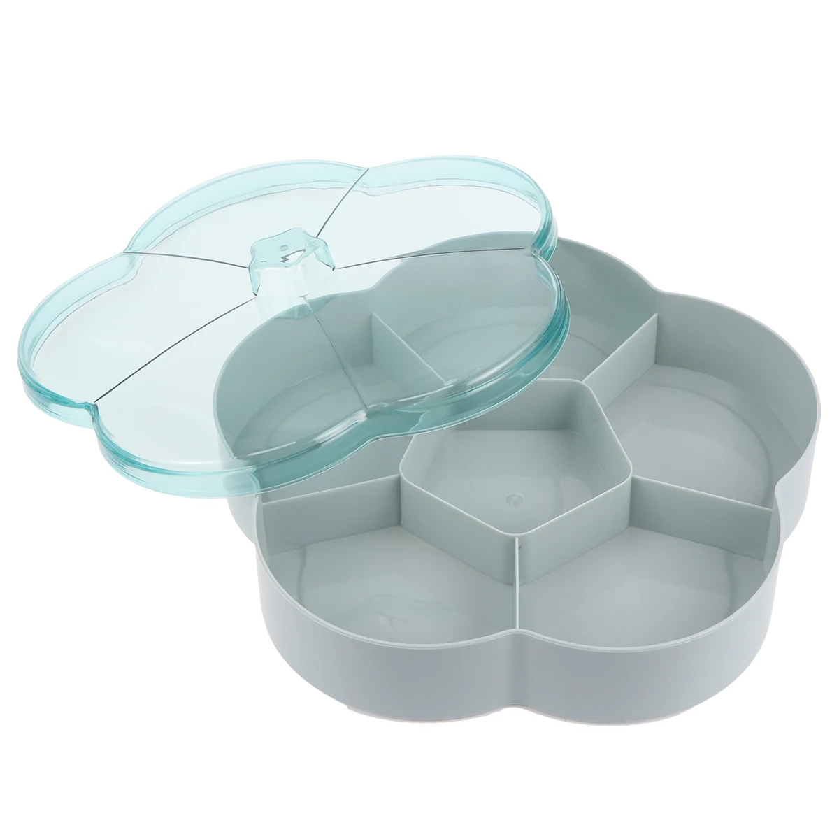 

Reusable Divided Candy Box Snack Tray Fruit Containers Double Layer Clear Transparent Plastic Home Party Kitchen Bar