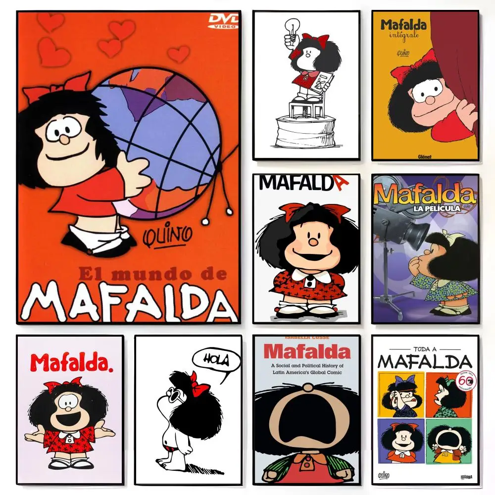 Póster de Anime político M-Mafalda, Mural de película americana, decoración de pared para habitación de niños, impresión