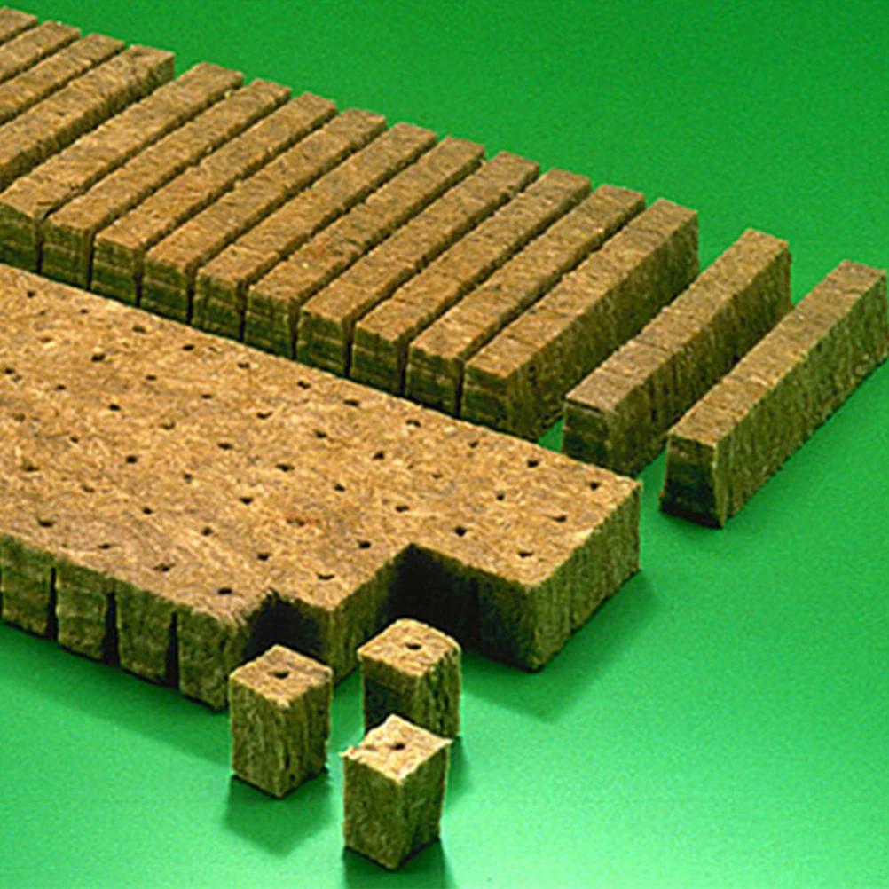 

100Pcs Rock-Wool Starter Plugs Soilless Growth Blocks for Transplanting Seedlings Hydroponics Cultivation Gardening Tools