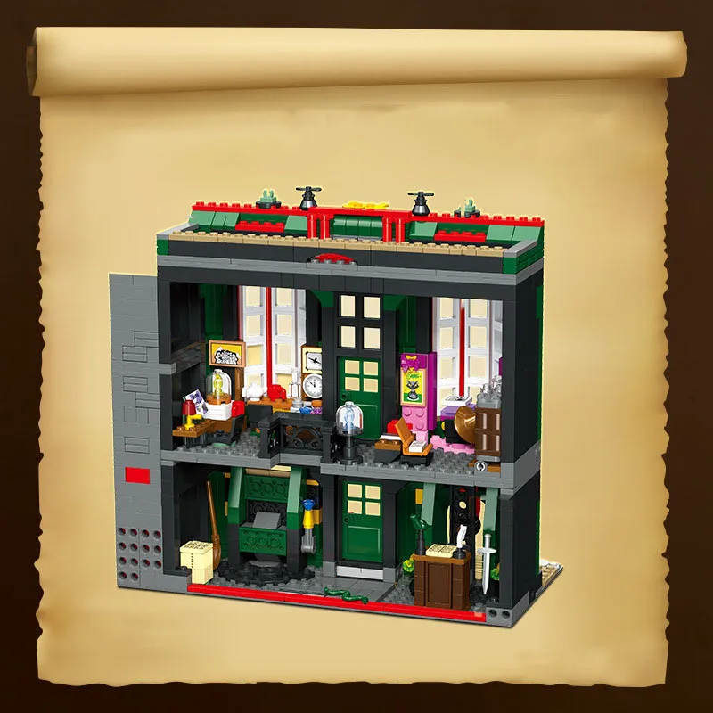 Creative Movie Architecture Magic ALLEY Building Block Construction Brick Figures Educational Toys Collection For Kids Gifts