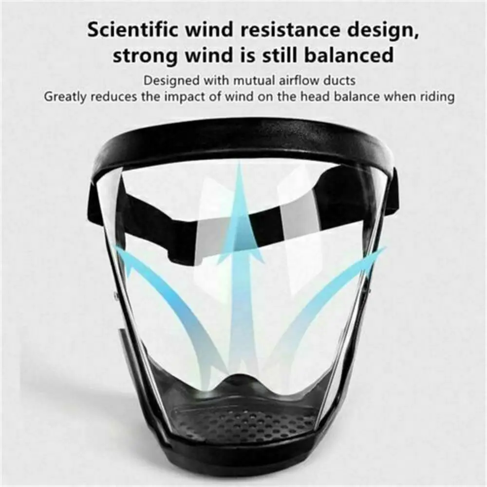 Transparent Goggles Cycling Full Face Mask Safety Mask Protective Head Cover Sports Accessories