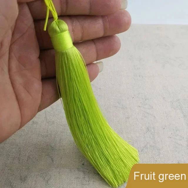 1/2/5/10Pcs 12cm Polyester Seide Quaste Mit Hängenden Ring Seil Fringe Trim DIY Nähen zubehör Hause Vorhang Anhänger Dekoration