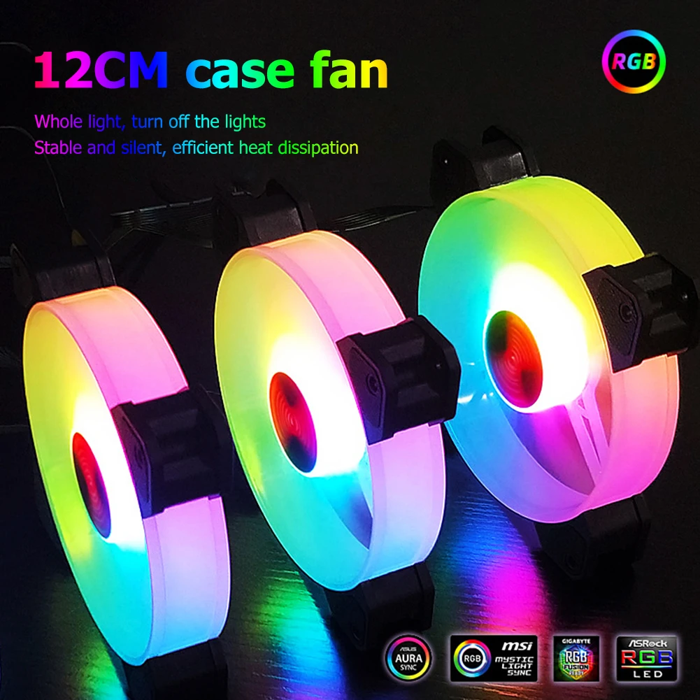 COOLMOON 120mm RGB Cooling Fan Desktop Case Gorgeous Chassis Radiator Cooler