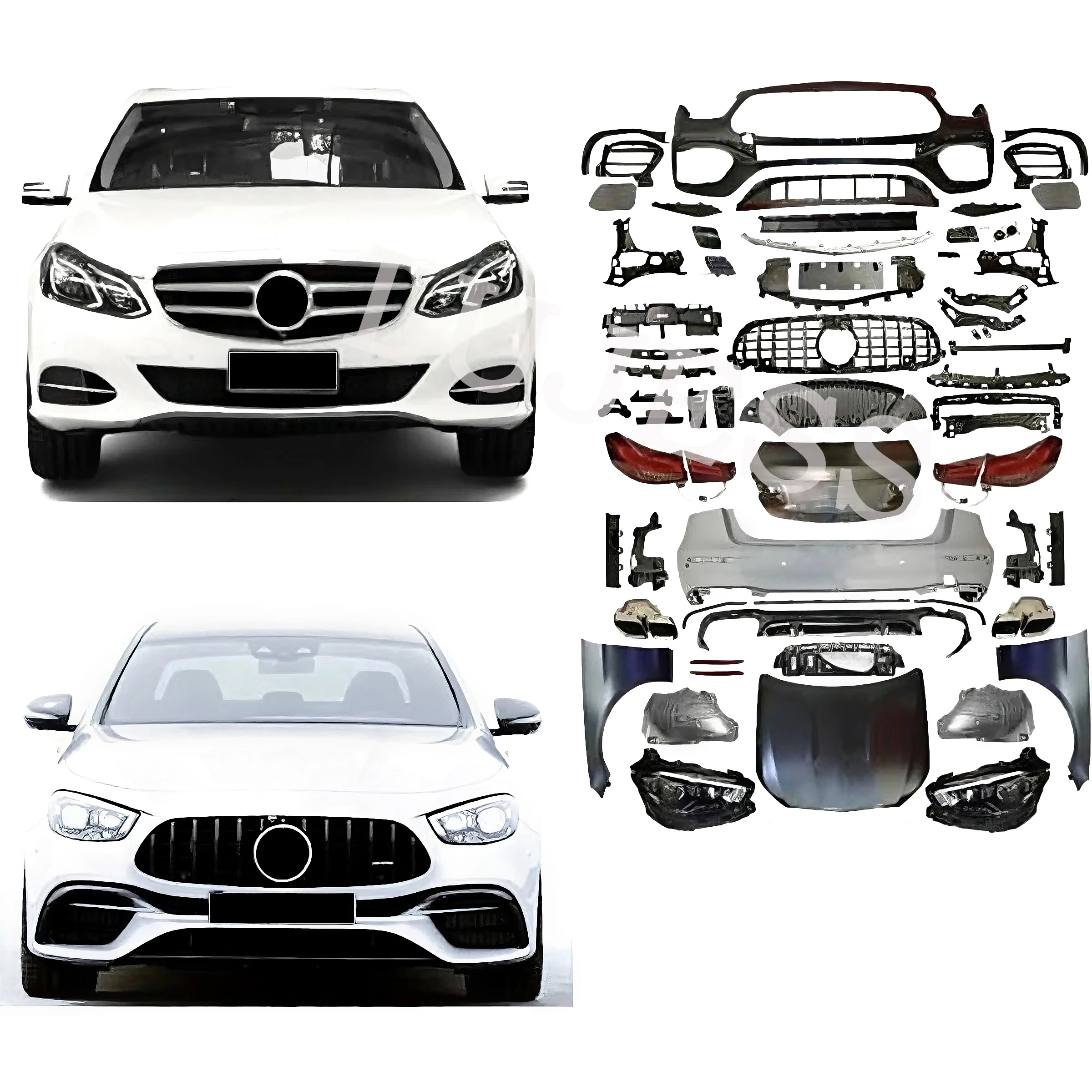 

Body kit For Mercedes Benz ML Class W166 Upgrade to GTR model include hood fender headlight taillights front rear bumpers