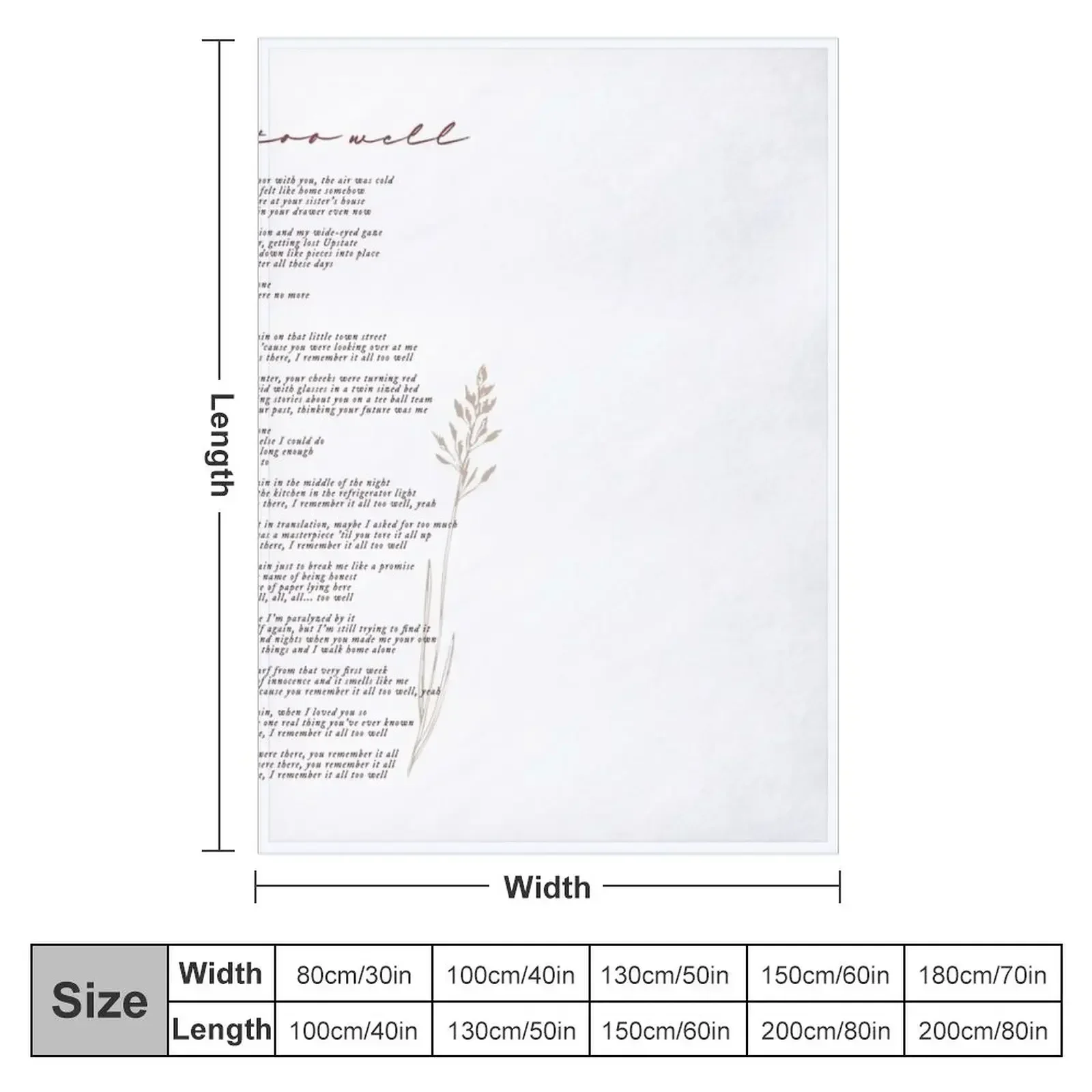 all too well lyric Throw Blanket Blankets For Sofas Quilt Luxury Designer Beach Personalized Gift funny gift Blankets