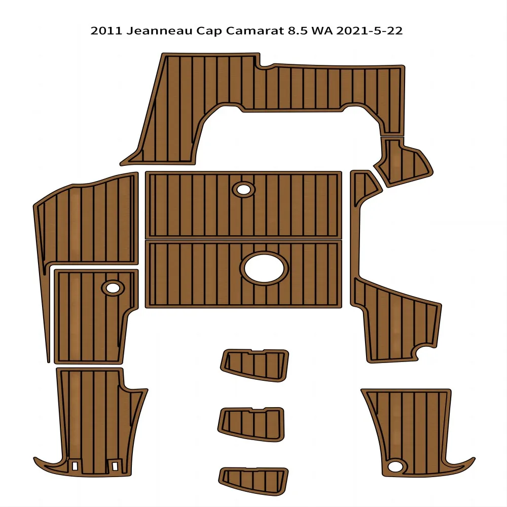 Swim Platform Cocipit Pad Boat EVA Teak Floor For 2011 Jeanneau Cap Camarat 8.5 WA