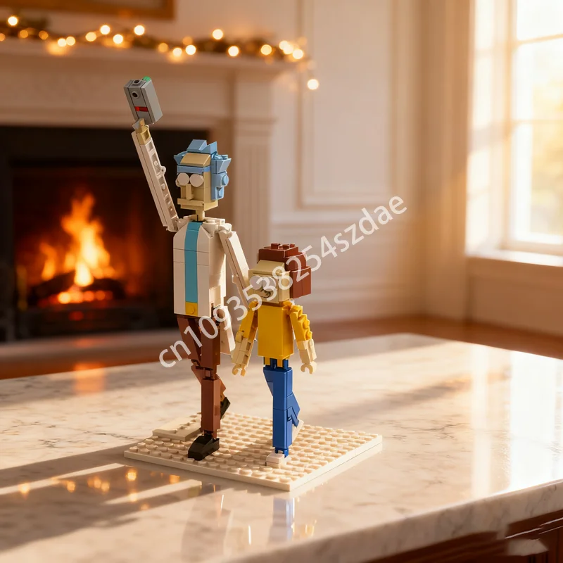 

467pcs MOC Rick Morty Sculpturesed Model Building Blocks Architecture Christmas Gift DIY Idea Toy Education Brick Kids Birthday