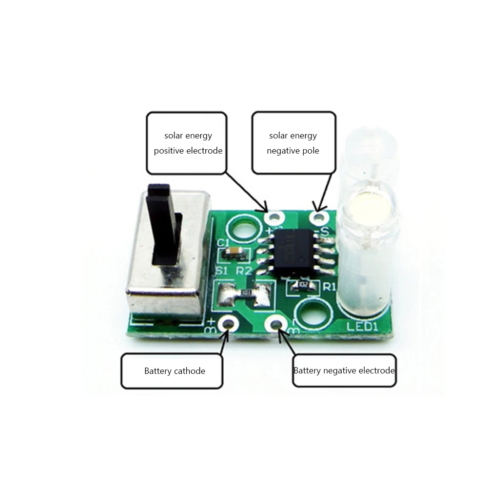 3.7V Lithium Battery Control Board Solar Jar Light Controller Circuit Boards