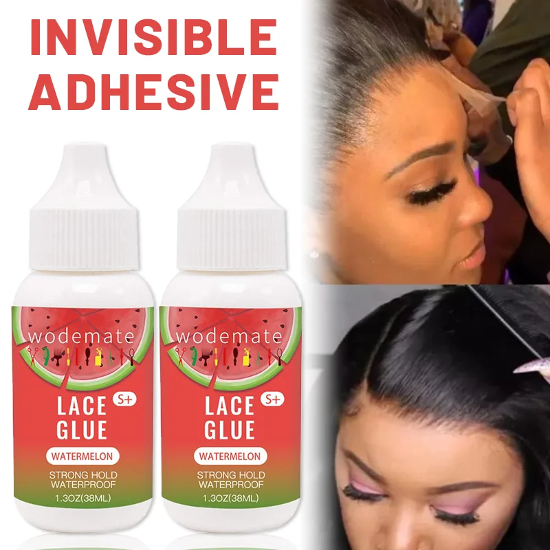 Watermelon Scent Wig Glue for Front Lace Wig Waterprooof Hair Replacement Adhesives Invisible Wig Bonding Glue for Toupee