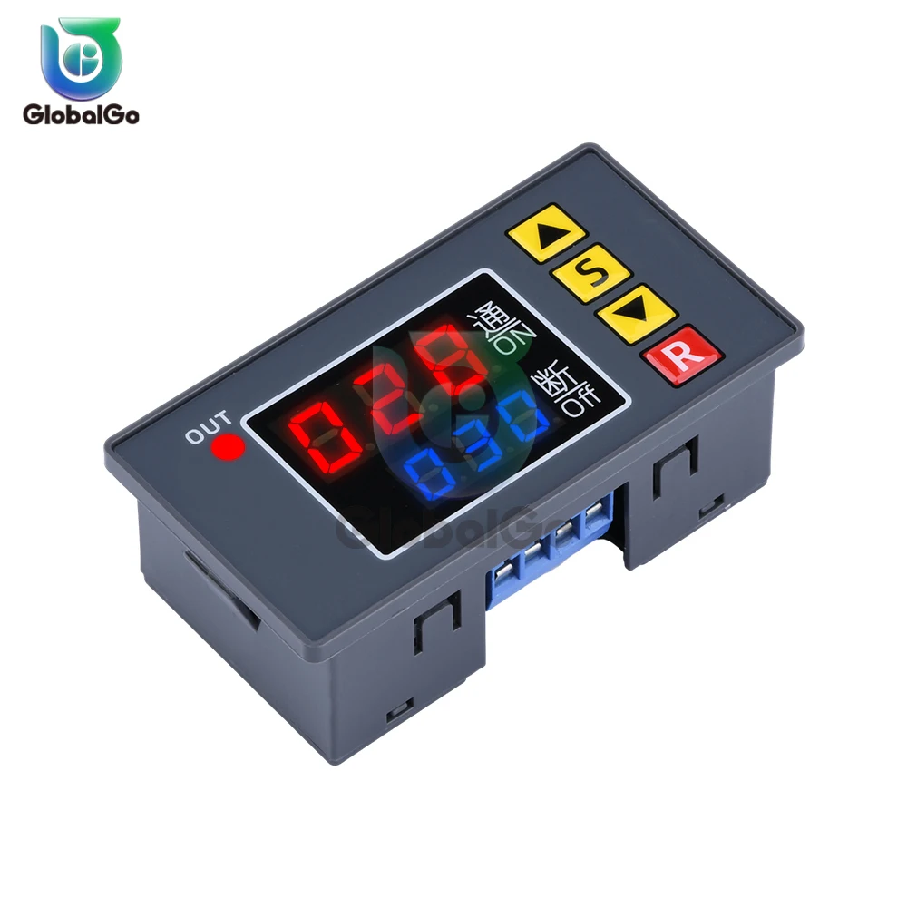 T3231 AC 110V 220V DC 12V Digital Time Delay Relay LED Display Cycle Timer Control Switch Adjustable Timing Time Delay Switch