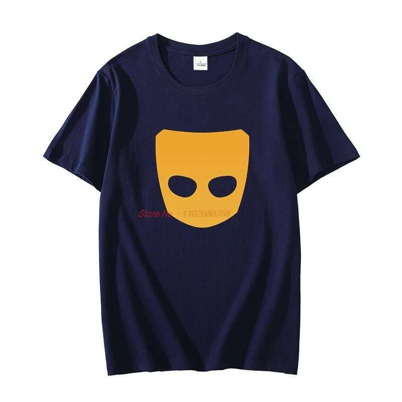 T-shirt in cotone Grindr Logo T-shirt oversize unisex T-shirt grafiche T-shirt a maniche corte Estate Harajuku Abbigliamento uomo