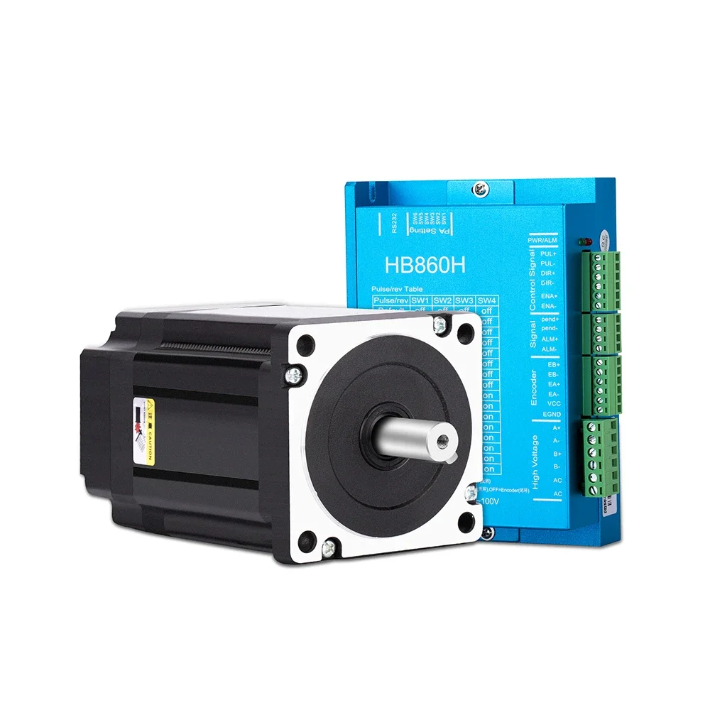YUN DUAN Nema34 Closed Loop Stepper Motor Driver Kit 2 Phase 4.5/8.5/12Nm 86mm Motor with Encoder Hybird Easy Step Servo Kit