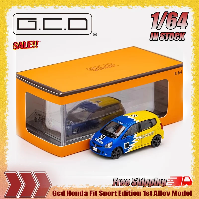 

New In Stock Gcd 1:64 Honda Fit Sport Edition 1st Generation Simulation Alloy Miniature Diecast Model Custom Toy Collection Gift