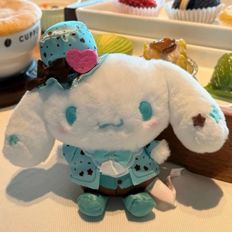 Sanrio Cinnamoroll Mint Chocolate Series Portachiavi in peluche Allevia lo stress Guarigione Ornamento per auto Decorazione per borsa per studenti Regalo per coppia