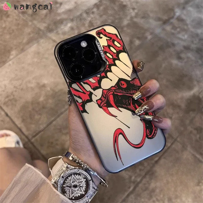 Cool Casing For Honor 200 Pro 200 Lite 9X X60 Pro X60i X40i Cover Luxury Snake Silver Hard Shockproof Phone Case