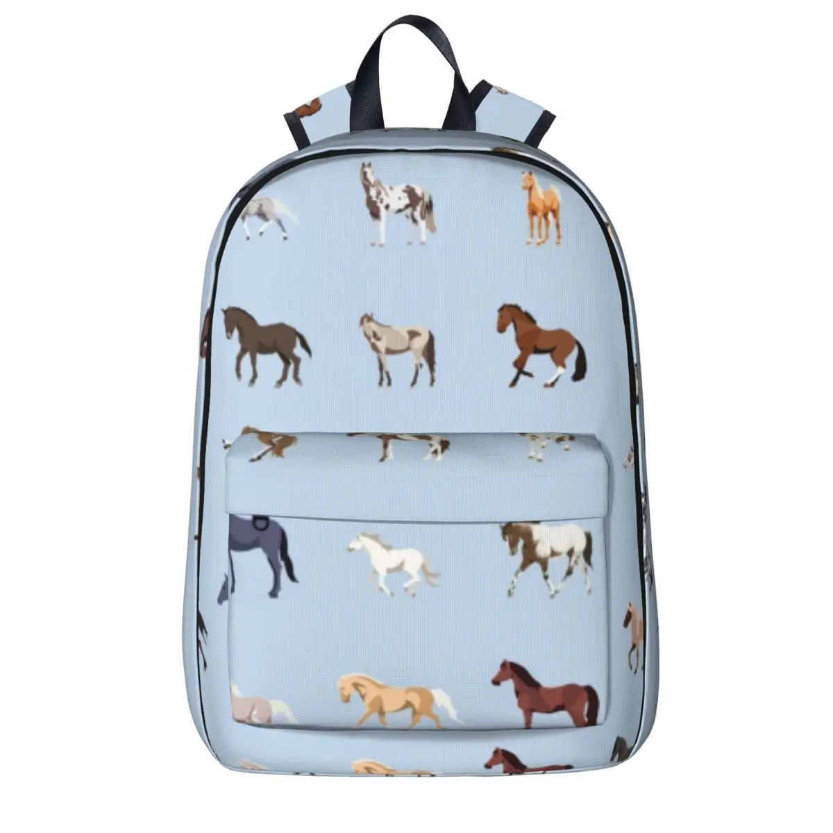 USA Horse Breeds Pattern Backpacks Large Capacity Student Book bag Shoulder Bag Travel Rucksack Waterproof Children School Bag