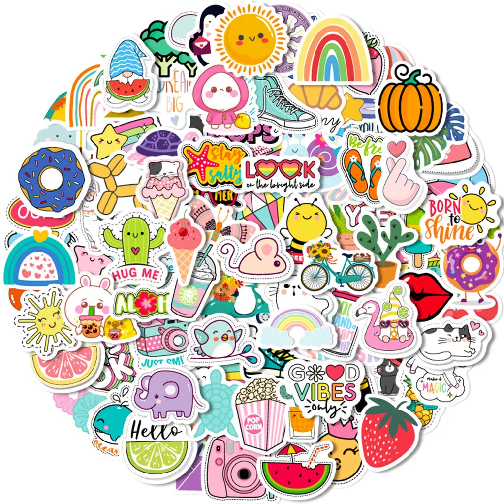 100Pcs Camera Stickers, Girl‑Aesthetic Waterproof Decals, DIY Ornaments for Laptop, Water Bottle and Scrapbook AnimeWorlds Store