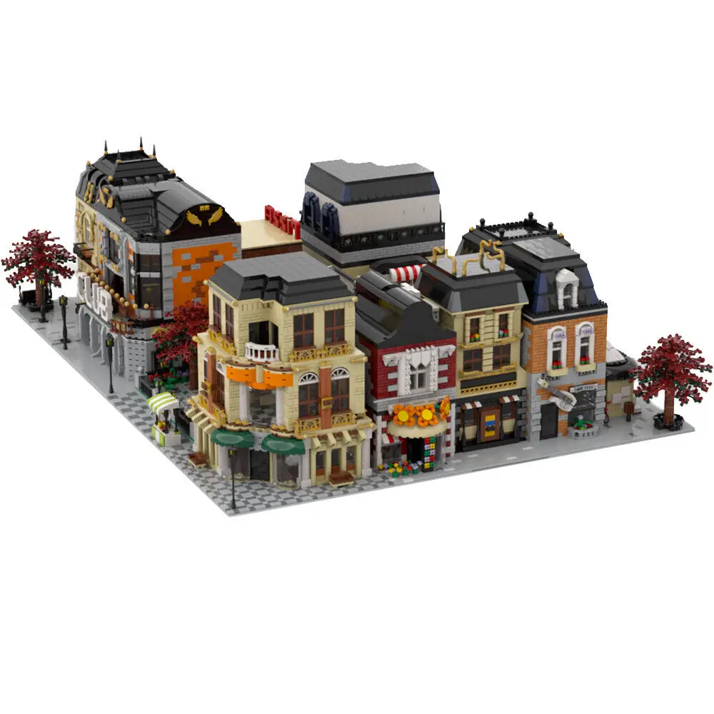 15-in-1 Modular Neighborhood with House, Urban Areas and Shop 25533 Pieces MOC