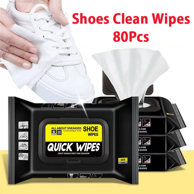 12/30/80 Uds toallitas desechables para zapatos limpiadores de zapatos portátiles zapatillas de viaje toallitas húmedas limpieza rápida zapatos blancos artefacto pulido