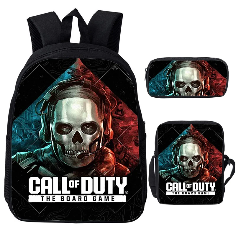 Game Call Of Duty Warzone Backpack 3pcs Set School Bags Shoulder Bag Pen Bag Boys Girls Softback Backpacks Laptop Bookbag Gift