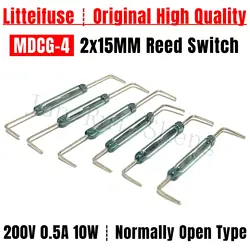 Litteifuse MDCG-4 Reed Contact Switch 2*15MM Foot Distance 30/23MM Normally Open 0.5A 10W 200V Magnetic Control Induction Sensor