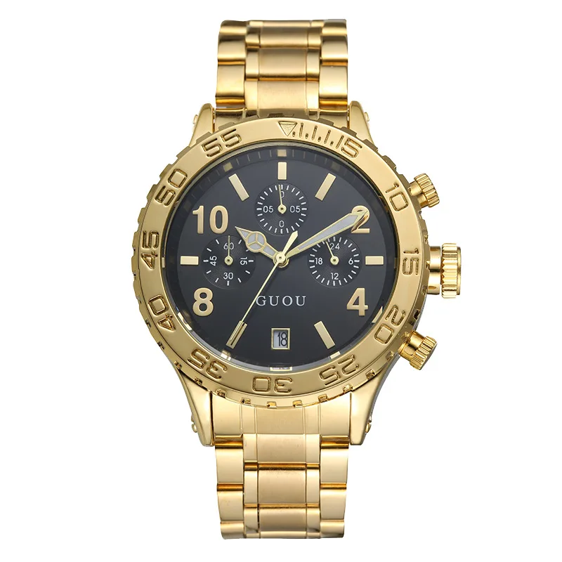 

Brand Wristwatches Quartz Watches High Grade Women's Watches Stainless Steel Strap With Calendar Large Dial Luxury Tyrant